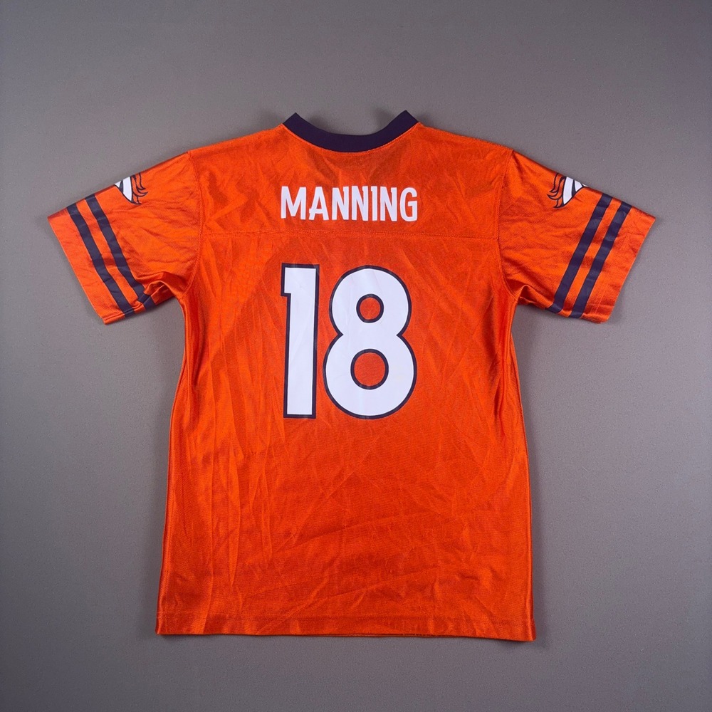 NFL Team Apparel Denver Broncos Peyton Manning 18 Jersey Orange Youth XL 16/18